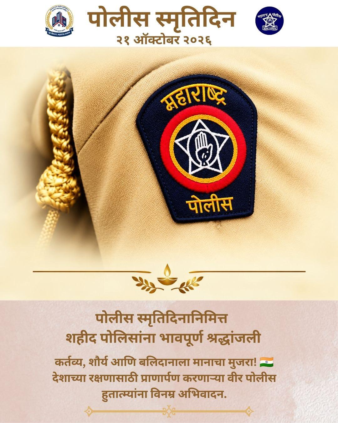 पोलीस स्मृतिदिन - २१ ऑक्टोबर २०२६